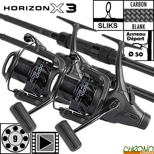 Ensemble Fox Horizon X3 12' 3.5lbs EOS Pro 10000 (les 2) 3 Ensemble Fox Horizon X3 12' 3.5lbs EOS Pro 10000 (les 2)