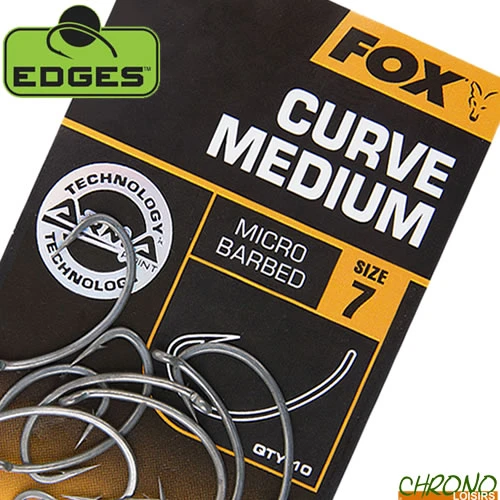 Hameçon Fox Edges Armapoint Curve Shank Medium (par 10) 3 Hameçon Fox Edges Armapoint Curve Shank Medium (par 10)