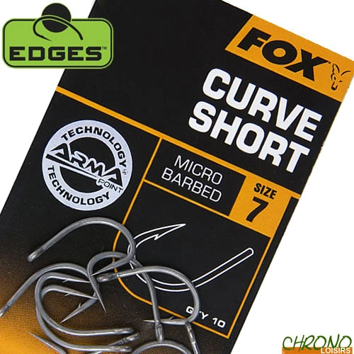 Hameçon Fox Edges Armapoint Curve Shank Short (par 10) 3 Hameçon Fox Edges Armapoint Curve Shank Short (par 10)