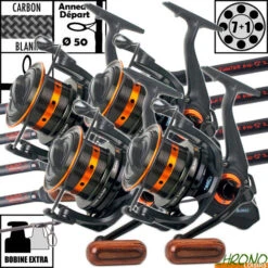 Ensemble Carp Design Slim Fighter Evo 12' 3lbs GK9000 (les 4)