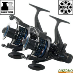 Moulinet Carp Design Débrayable DA60 Grey & Blue (les 2)