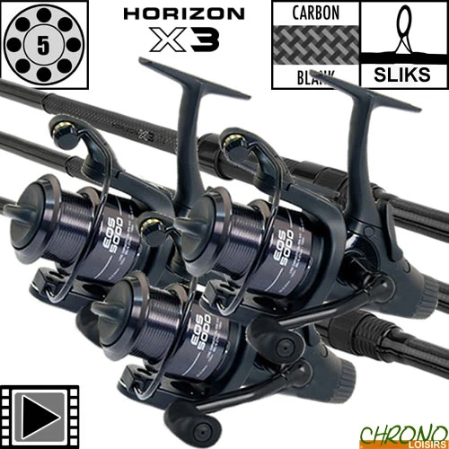 Ensemble Fox Horizon X3 10' 3lbs EOS 5000 (les 3) 3 Ensemble Fox Horizon X3 10' 3lbs EOS 5000 (les 3)